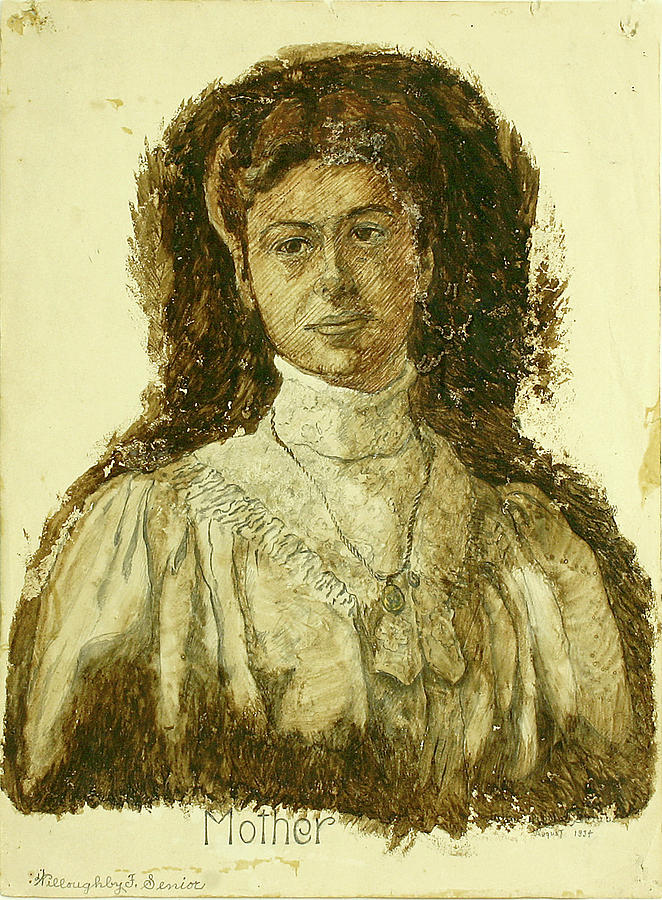 Impressionism Drawing - Portrait of Mama by Willoughby Senior