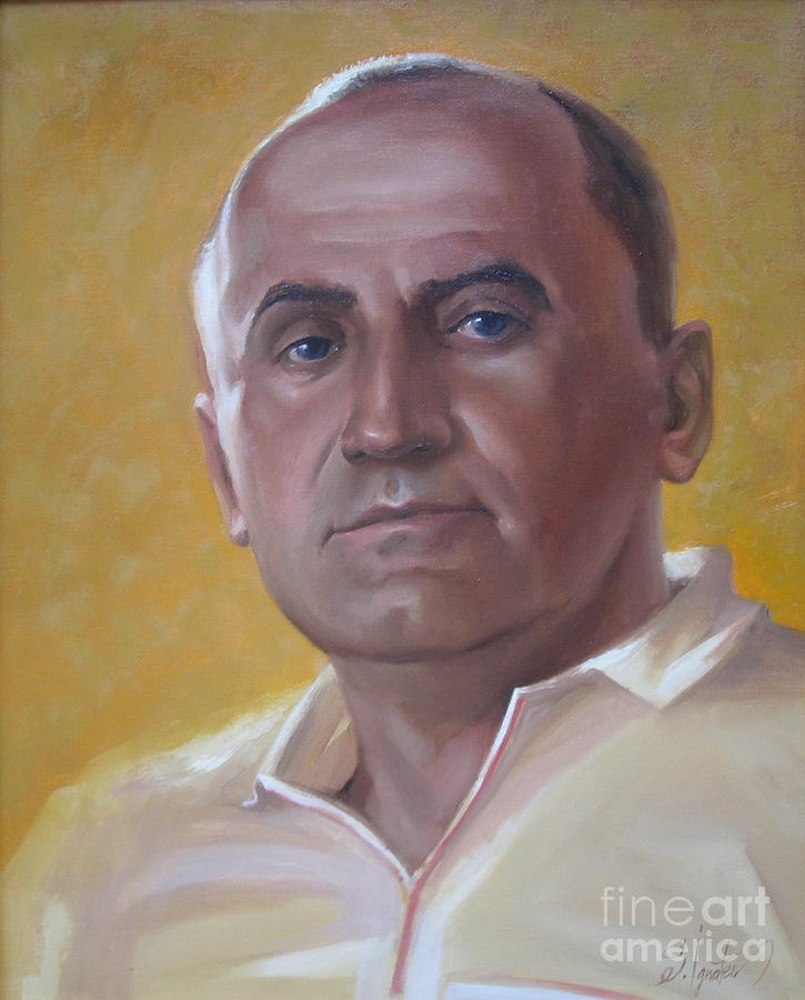 Portrait of man3 Painting by Sergey Ignatenko