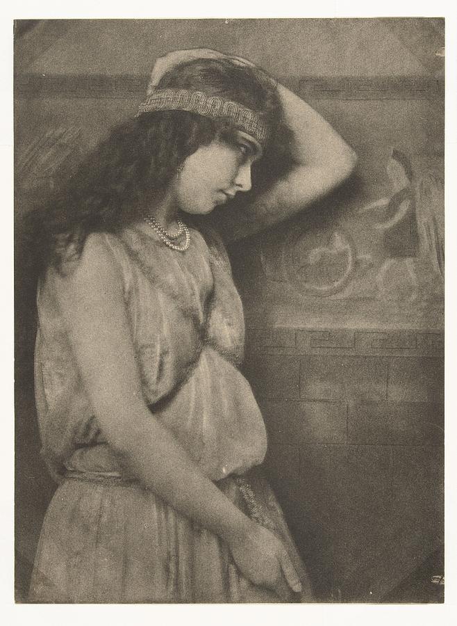 Portrait of Manuela del Rio dressed in Greek dress, Jacob Merkelbach, 1915 - 1930 Painting by Celestial Images