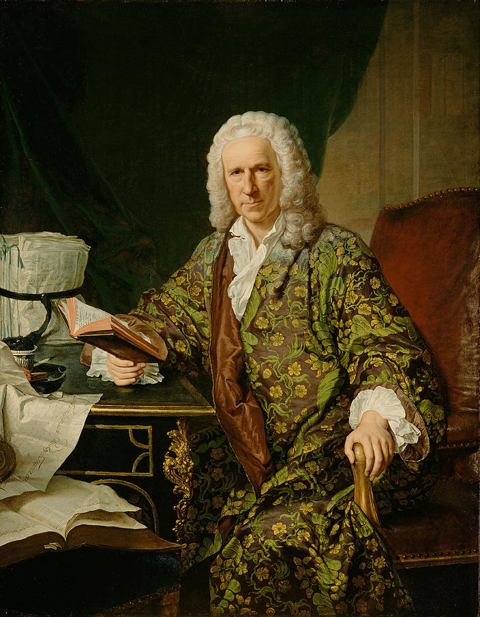 Portrait of Marc de Villiers Secretaire du roi Painting by Jacques-Andre-Joseph Aved