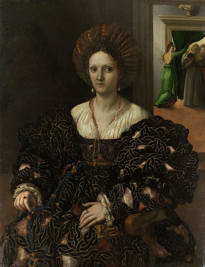 Portrait of Margherita Painting by Giulio Romano