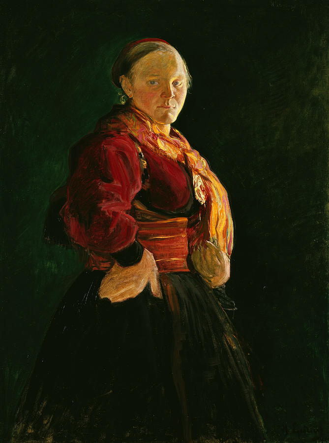 Portrait of Mari Clasen Painting by Halfdan Egedius