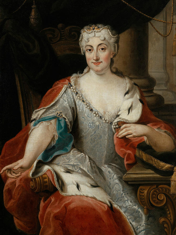 Italian Rococo Painting - Portrait of Maria Clementina Sobieska by Pier Leone Ghezzi