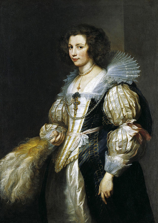 Portrait of Maria de Tassis Painting by Anthony van Dyck