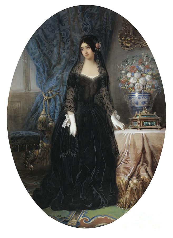 Portrait Of Marie Duplessis Painting by Celestial Images