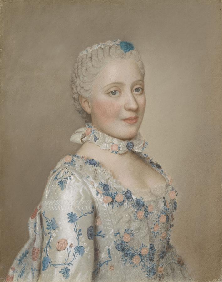 Portrait of Marie Josephe of Saxony 1731-67, Dauphine of France, Jean-Etienne Liotard, 1749 Painting by Celestial Images