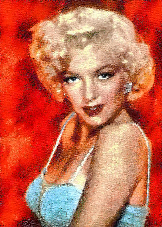 Portrait of Marilyn Monroe Digital Art by Charmaine Zoe