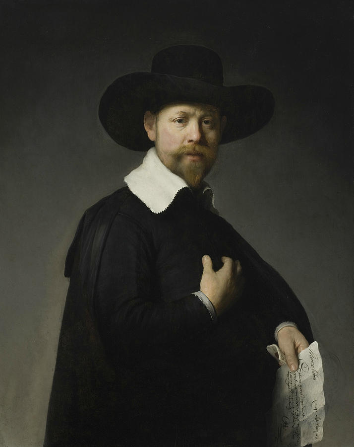Portrait of Marten Looten Painting by Rembrandt