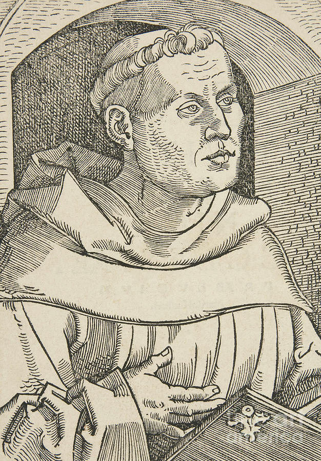 Portrait Drawing -  Portrait of Martin Luther by German School