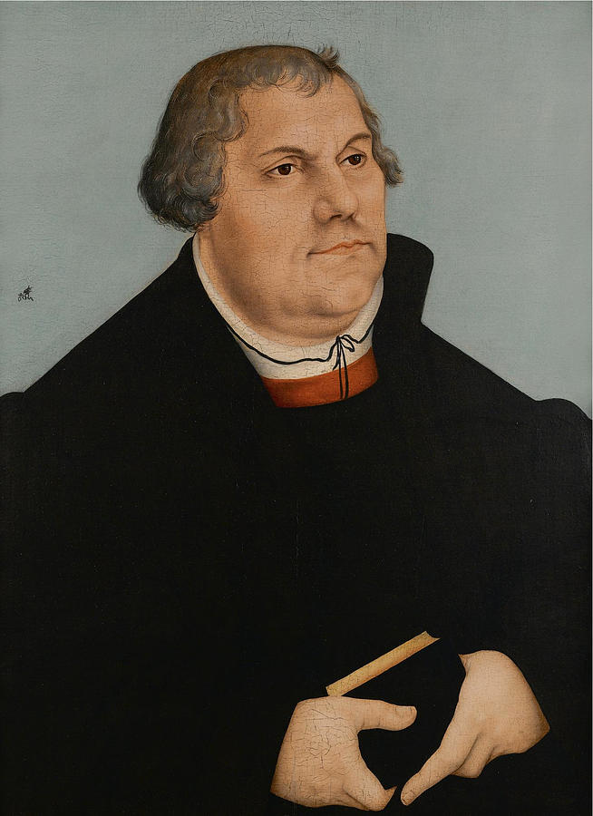 Portrait of Martin Luther Painting by Workshop of Lucas Cranach the ...