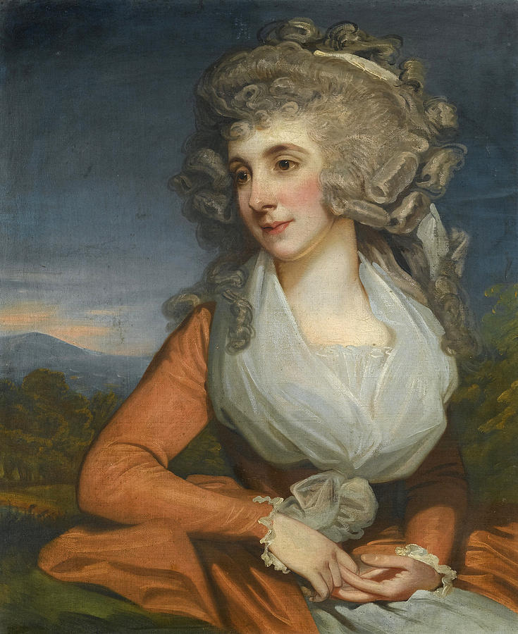 Portrait of Mary Livius Painting by Attributed to Mather Brown