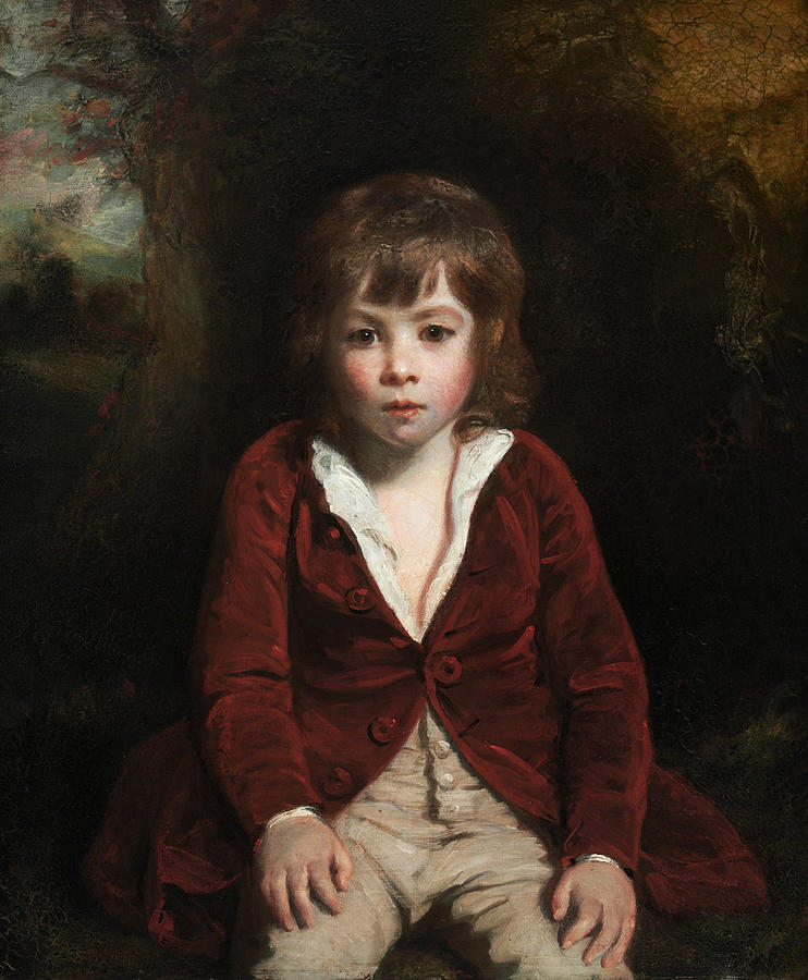 Boy Painting - Portrait of Master Bunbury by Joshua Reynolds