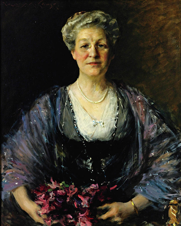 Portrait of Matilda Herbert Lloyd Painting by William Merritt Chase