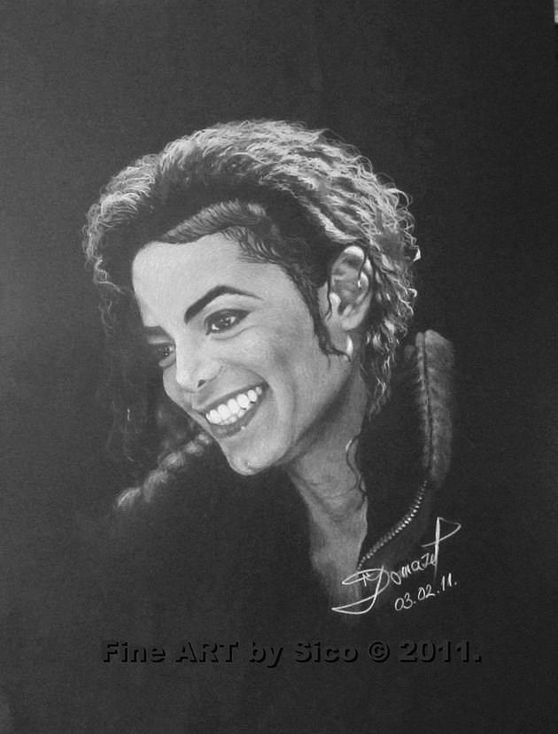 Portrait of Michael Jackson Drawing by Josip Domazet - Fine Art America