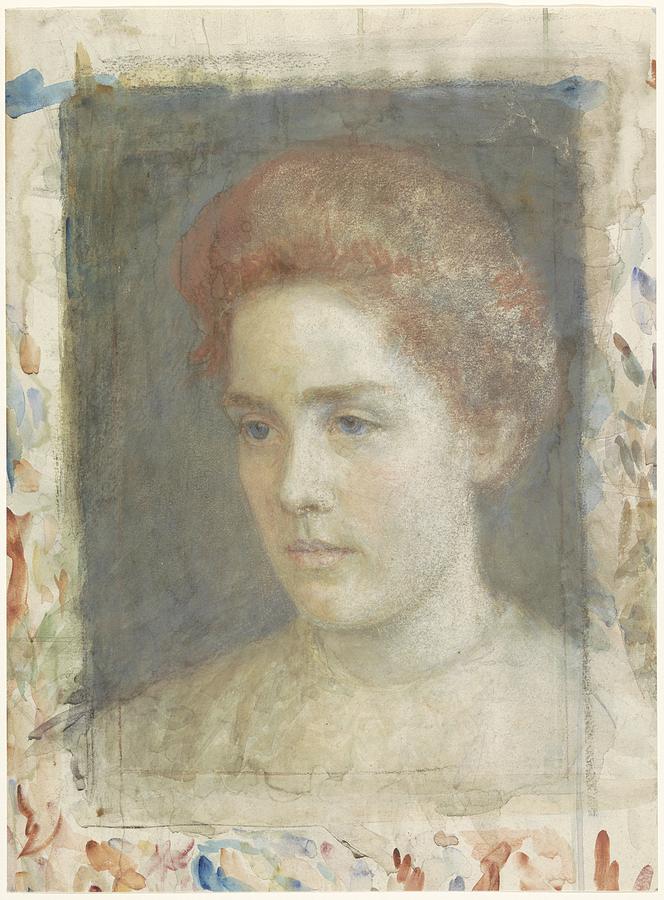 Portrait of Miss Wiedenbruggen, Jan Veth, 1874 - 1925 Painting by Celestial Images