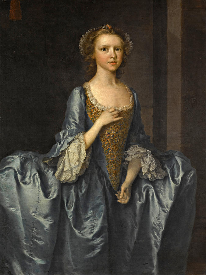 Portrait of Mrs. Hibbert when a girl Painting by Thomas Frye