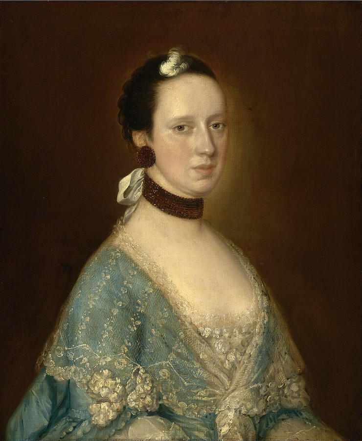 Portrait of Mrs. John Gisborne nee Anne Bateman Painting by Thomas Gainsborough