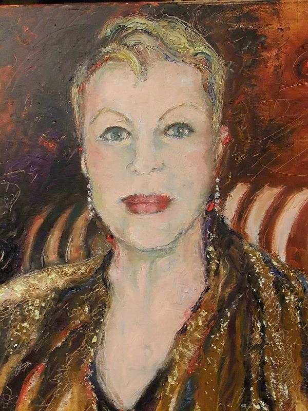 Portrait Painting - Portrait of Mrs Reuveni by Walter Casaravilla