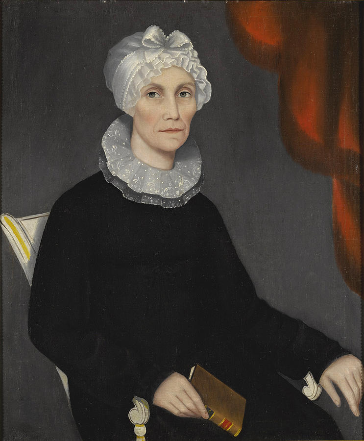 Portrait of Mrs. Robinson Painting by Ammi Phillips