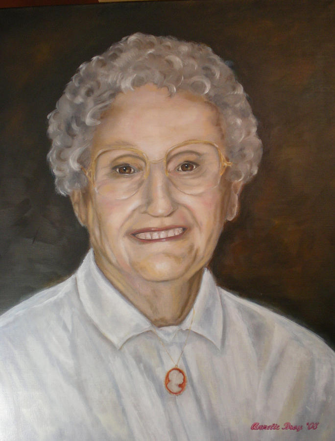 Portrait of Mrs. Sharp Painting by Annette Broy | Pixels