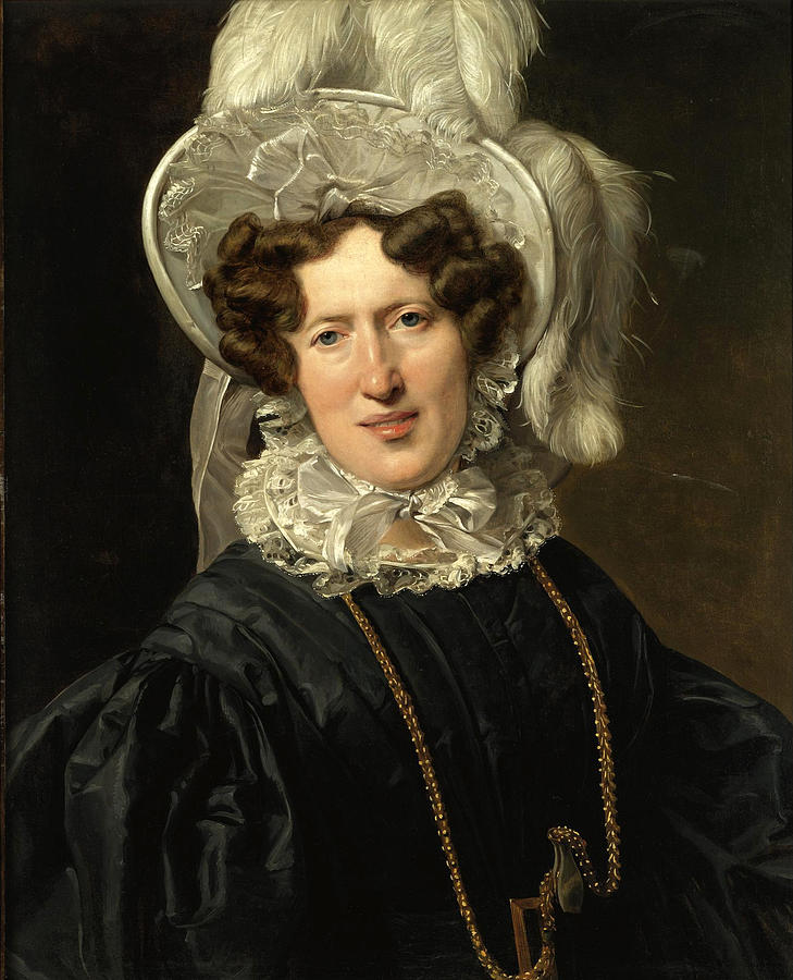 Portrait of Mrs Wartfeld Painting by Ferdinand Georg Waldmueller