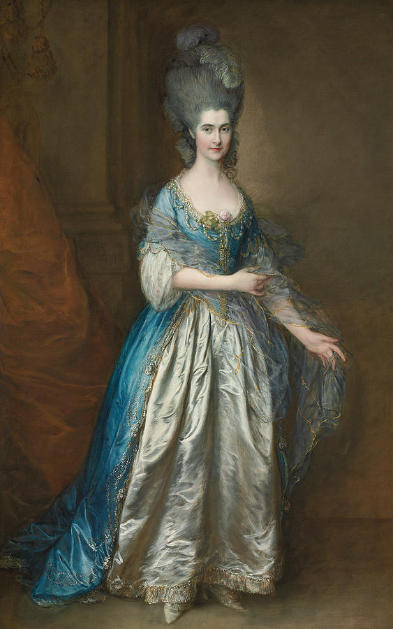 Portrait of Mrs William Villebois Painting by Thomas Gainsborough