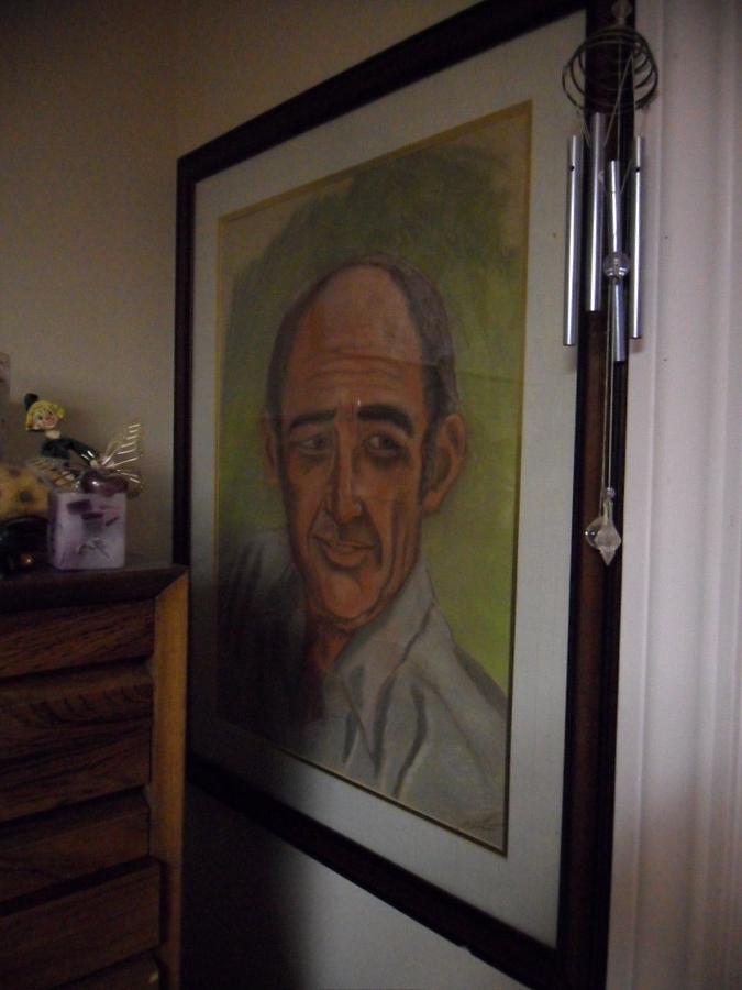Portrait of my Dad Pastel by Val Oconnor