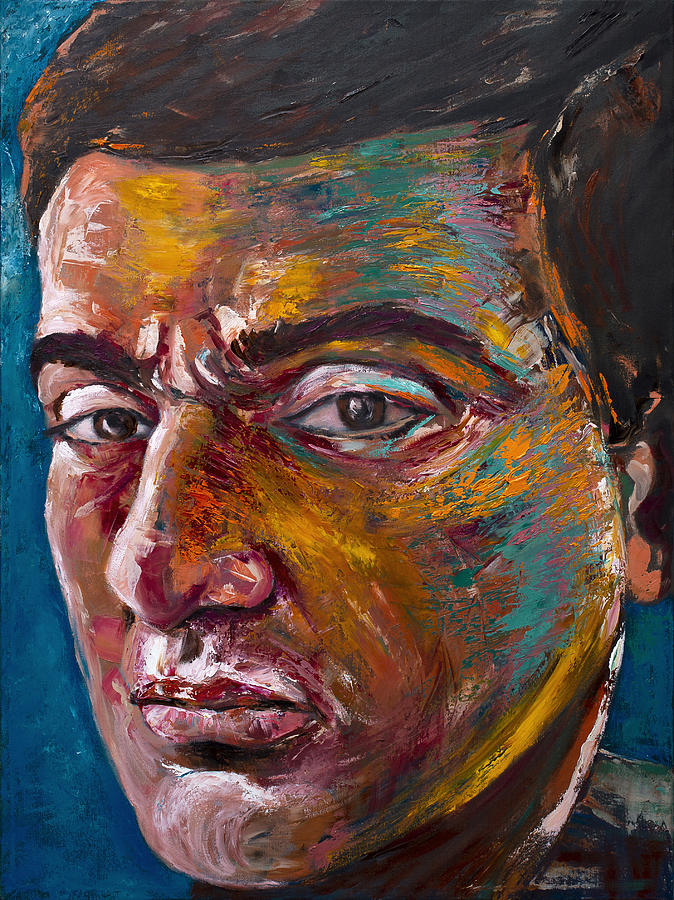Portrait Painting - Portrait of my son Javid by Siyavush Mammadov