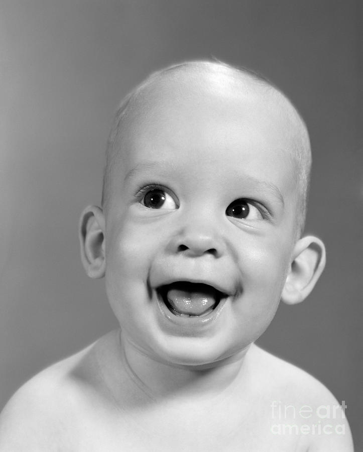 Portrait Of Nearly Bald Baby, C.1960s Photograph by H Armstrong Roberts ClassicStock