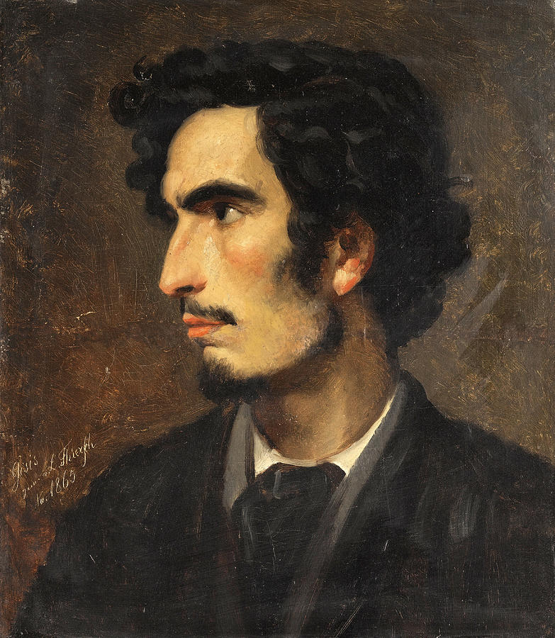 Portrait of Nikolaos Gyzis Painting by Ludwig Thiersch