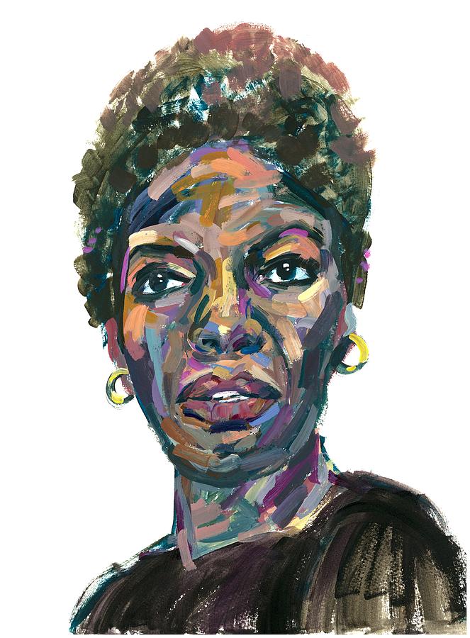 Portrait of Nina Simone Painting by MsAnhPaints | Fine Art America