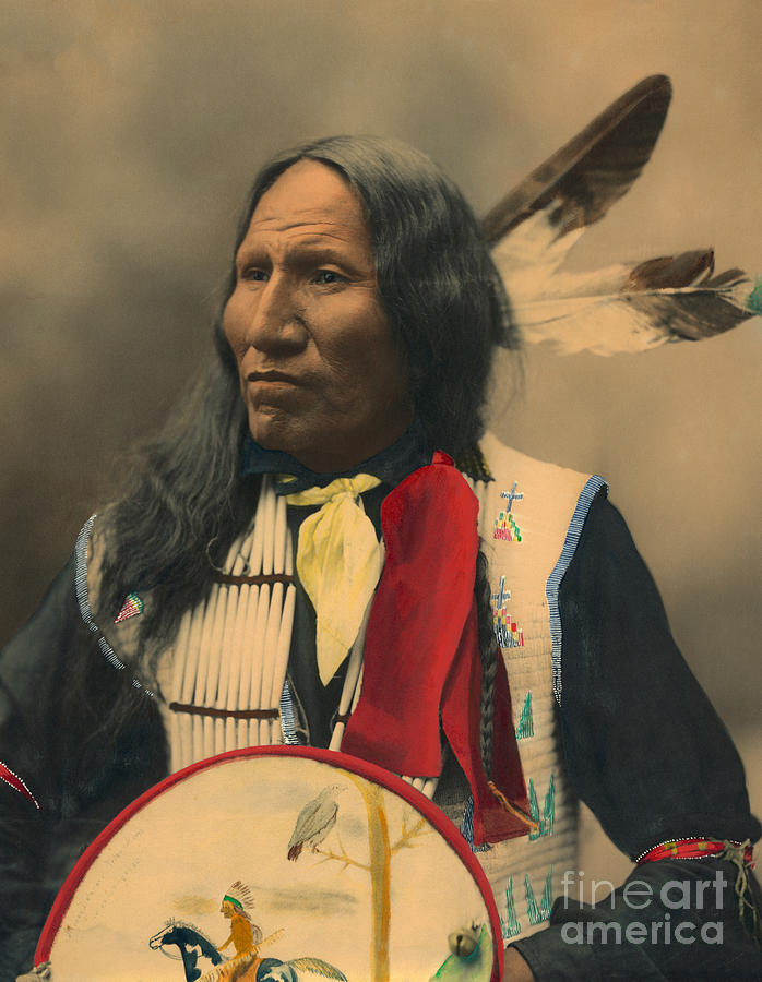 Portrait of Oglala Sioux Chief Strikes With Nose Photograph by American School