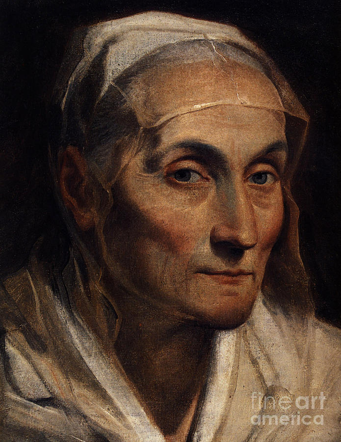Portrait of old woman Painting by MotionAge Designs
