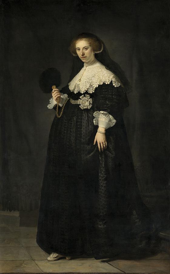 Portrait of Oopjen Coppit, 1634 Painting by Vincent Monozlay