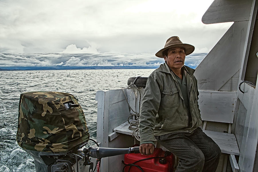 Portrait of our captain - Titicaca Bolivia Photograph by Dirk Ercken