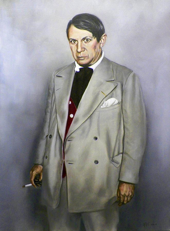 Celebrity Painting - Portrait of Pablo Picasso by RB McGrath