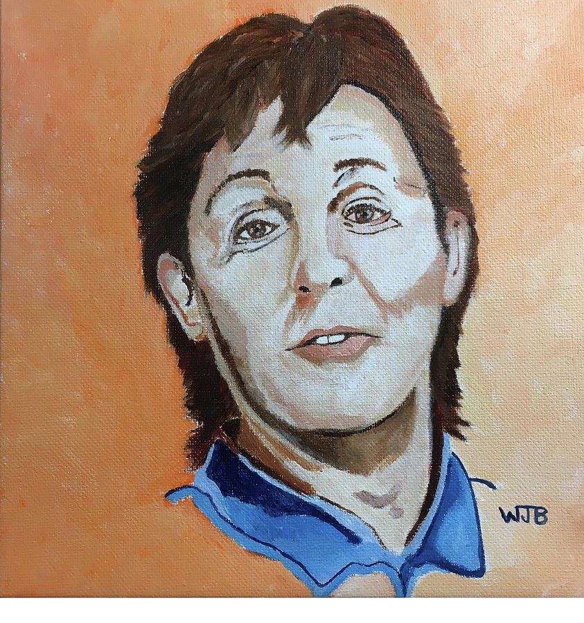 Portrait of Paul McCartney Painting by William Bowers