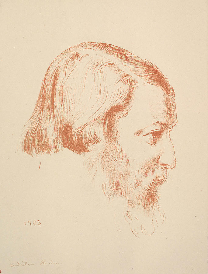Portrait of Paul Serusier Relief by Odilon Redon