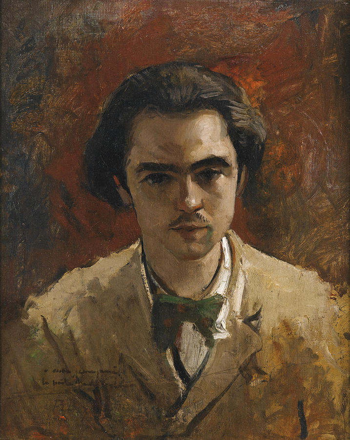 Portrait of Paul Verlaine  Painting by Frederic Bazille
