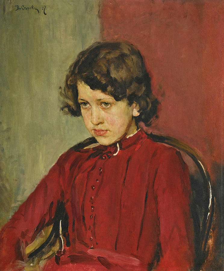 Portrait of Praskovia Anatolievna Mamontova Painting by Valentin Alexandrovich Serov