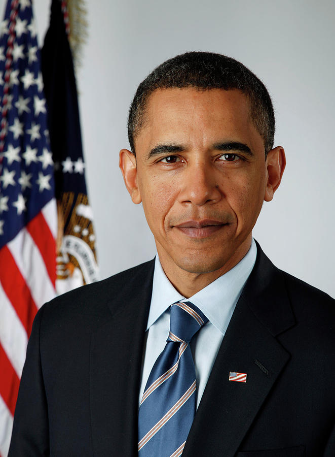 Man Painting - portrait of President Barack Obama by MotionAge Designs