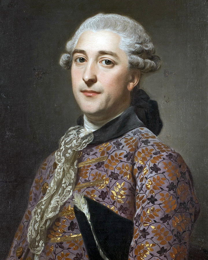 Portrait of Prince Vladimir Golitsyn Borisovtj Painting by Alexander Roslin