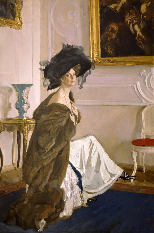 Portrait of Princess Olga Orlova Painting by Valentin Alexandrovich Serov