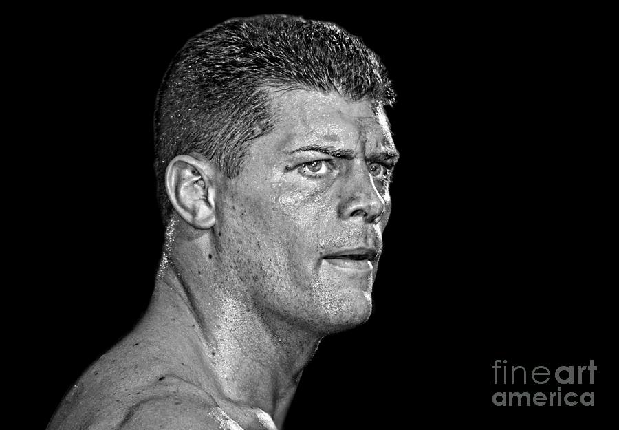 Portrait of Pro Wrestler Cody Rhodes II Photograph by Jim Fitzpatrick