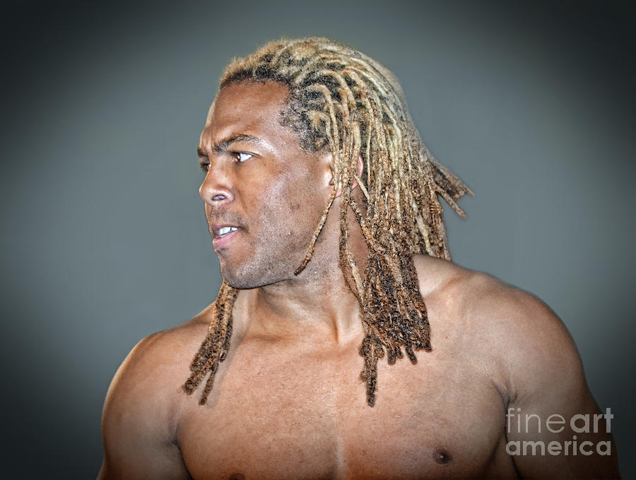 Portrait Of Pro Wrestler Flyin Lion Marcus Lewis Photograph By Jim ...