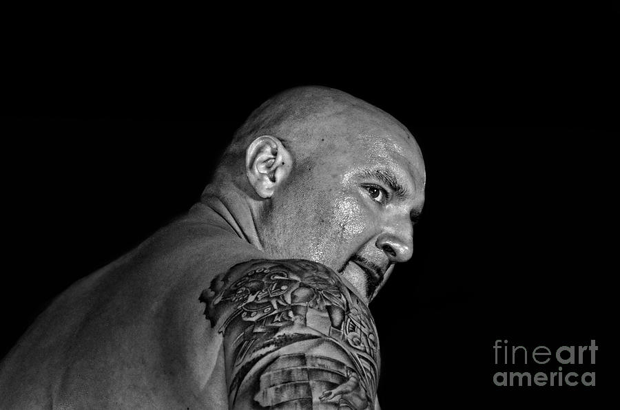Portrait of Pro Wrestler J R Kratos Photograph by Jim Fitzpatrick
