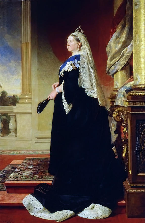 Portrait Of Queen Victoria As A Widow Painting by Mountain Dreams
