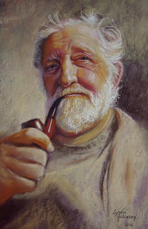 Portrait of Ray Painting by Lynda Robinson