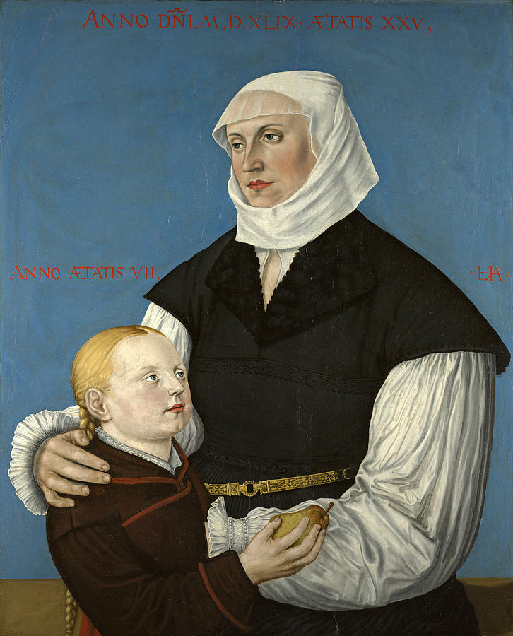 Portrait of Regula Gwalther-Zwingli and Anna Gwalther Painting by Hans Asper