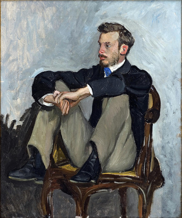 Portrait of Renoir Painting by Frederic Bazille